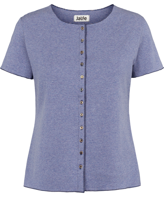 Button shirt s/s org. cotton fine stripes
