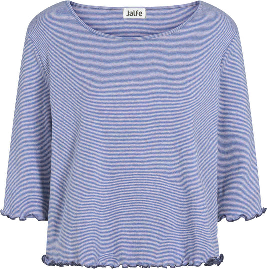 Oversize blouse org. cotton fine stripes